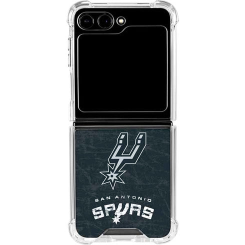 NBA San Antonio Spurs Secondary Logo Galaxy Z Flip6 Clear Case